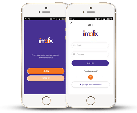 iimafix about app screen